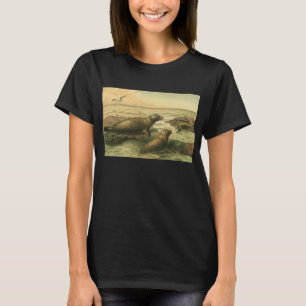 Camiseta Focas-Leopardo, Animais Aquáticos Antigos Vida Mar