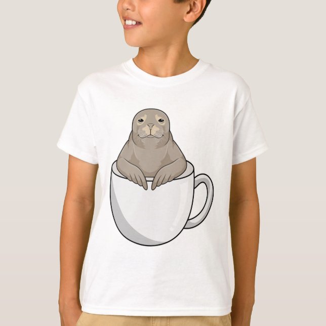 Camiseta Foco com copo de café (Frente)