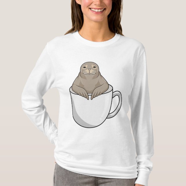 Camiseta Foco com copo de café (Frente)