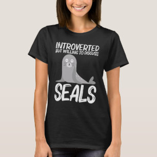 Camiseta Foco Cortado Para Homens Animais Do Jardim Zoológi