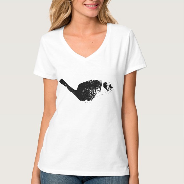 Camiseta Foco Inclinado, Presença Vetorial (Frente)