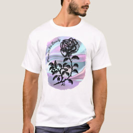 Camiseta Foco na beleza - Caneta de Rosa de de  e tinta no 