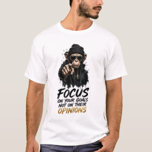 Camiseta Foco nos Seus Objetivos Design de Streetwear do Ma