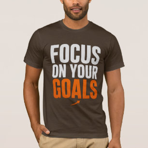 Camiseta FOCO NOS SEUS OBJETIVOS – Tipografia Motivacional
