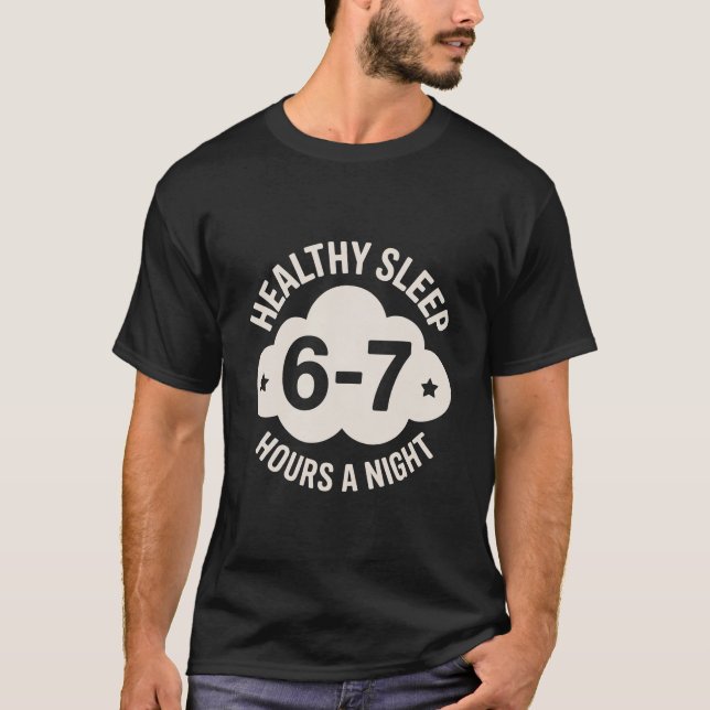 Camiseta Foco Sono Equilibrado Seis-Sete Horas (Frente)