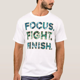 Camiseta Focus.Fight.Finish.Typography T-shirt Design