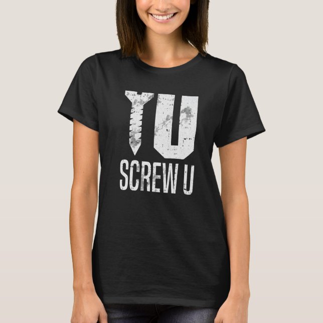 Camiseta Foda-se U Lazy Halloween Costume Sarcastic Pun Hum (Frente)