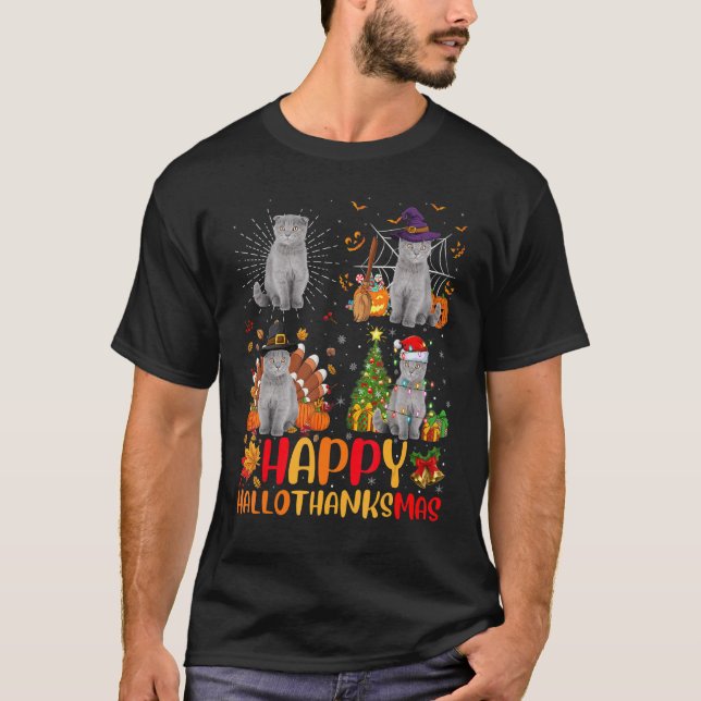 Camiseta Fodida escocesa de Natal Halloween HalloGraças (Frente)
