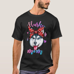 Camiseta Fofa Cachorra Husky Siberiana Mãe Mamãe Filhote  M