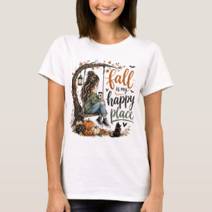 CAMISETA FOFA CAPRICHOSA DE OUTONO COM GAROTA & DITADO