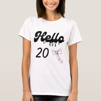 Camiseta Fofa de 20 Anos para Meninas – Feliz 20 A