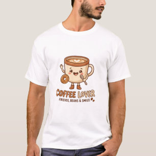Camiseta Fofa de Amante de Café Xícara de Café S