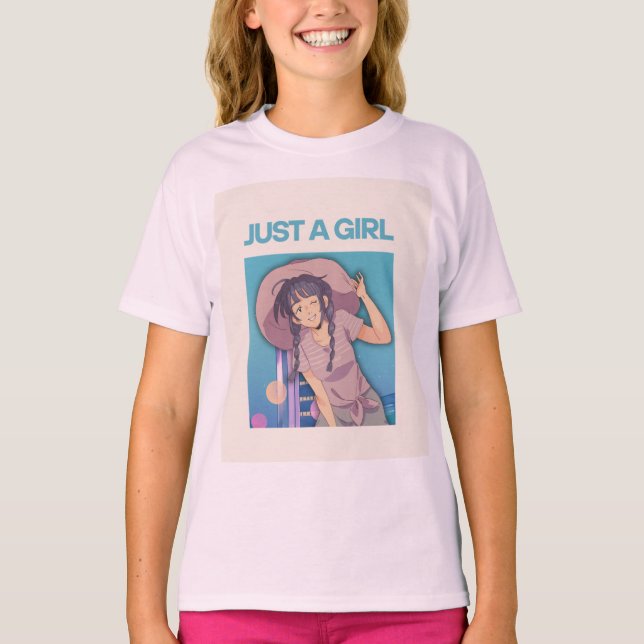 camiseta fofa de menina (Frente)