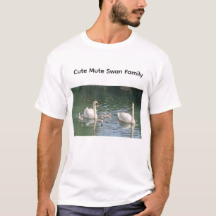 Camiseta Fofa Família de Cisnes-Mudos