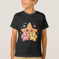 Fofa Família de Estrelas-do-Mar Kawaii Amor Oceâni