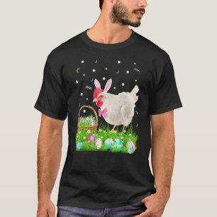 Camiseta Fofa Galinha Páscoa Dia Coelho Ovos Fantasia de Pá
