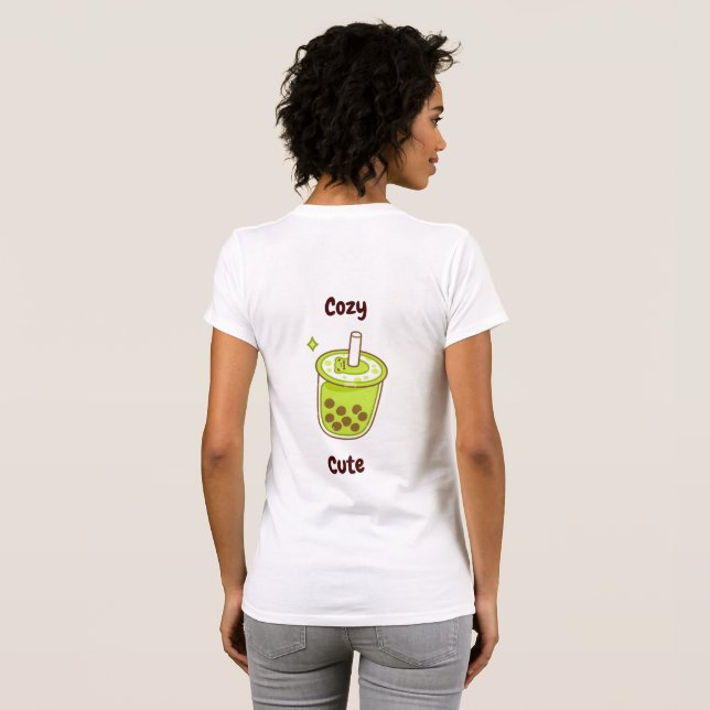 Camiseta Fofa kawaii aconchegante+efofa  (Parte Traseira Completa)