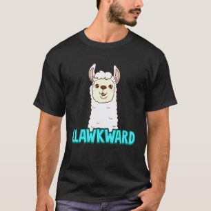 Camiseta Fofa Llawkward Lhama Desajeitada Trocadilho Fluff