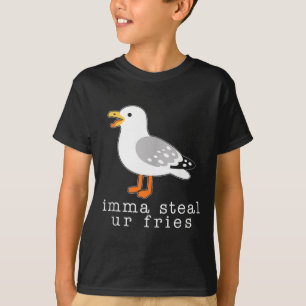 Camiseta Fofa Vou Roubar Suas Batatas Gaivota