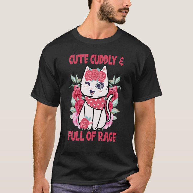 Camiseta Fofinho E Cheio Da Faixa De gatinho (Frente)