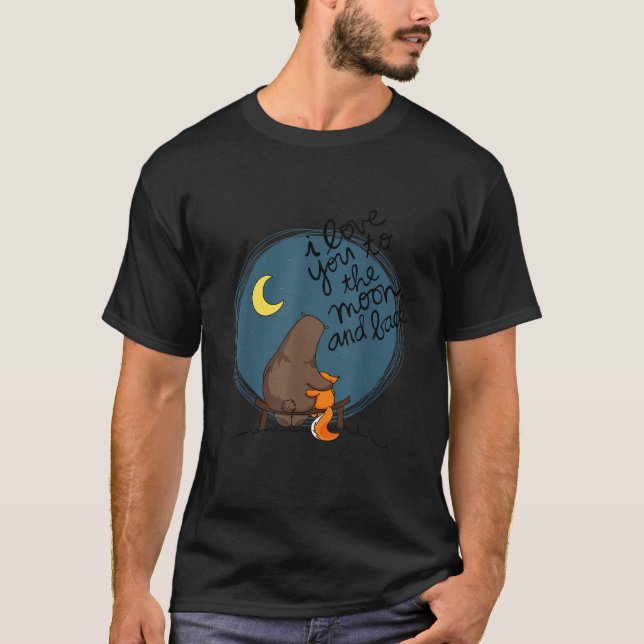 Camiseta Fofinho Eu Te Amo Até a Lua e Volta Urso Esquilo (Frente)