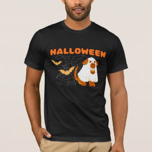 Camiseta Fofinho Fantasma de Cachorro Fantasia de Halloween