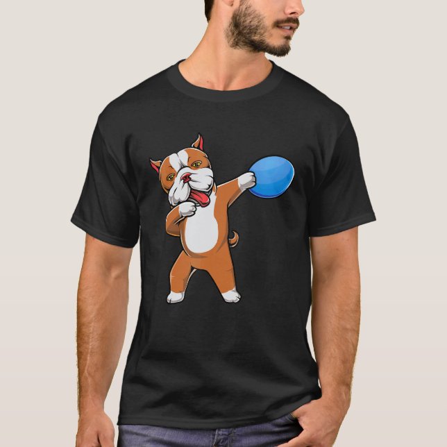 Camiseta Fofinho Pitbull Fazendo Dab Disc Golf Pit Bull Don (Frente)