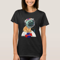 Fofinho PUGSA PUG Astronauta No Espaço Capacete UM