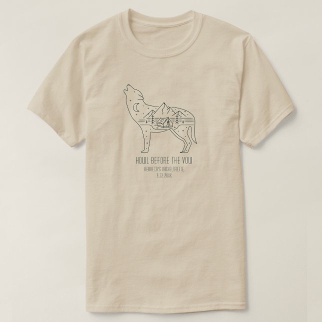 Camiseta Fofo de Festa de solteira de acampamento personali (Frente do Design)