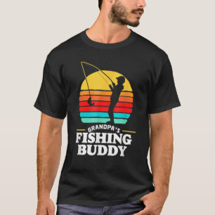 Camiseta Fofo de pesca do vovô - Fofo Retro Kid 80 Sunset