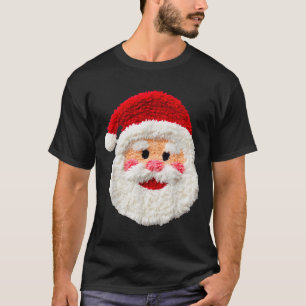 Camiseta Fofo Divertido Preparado Falso Rosto de Papai Noel