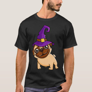 Camiseta Fofo E Pug Com Chapéu De Mago