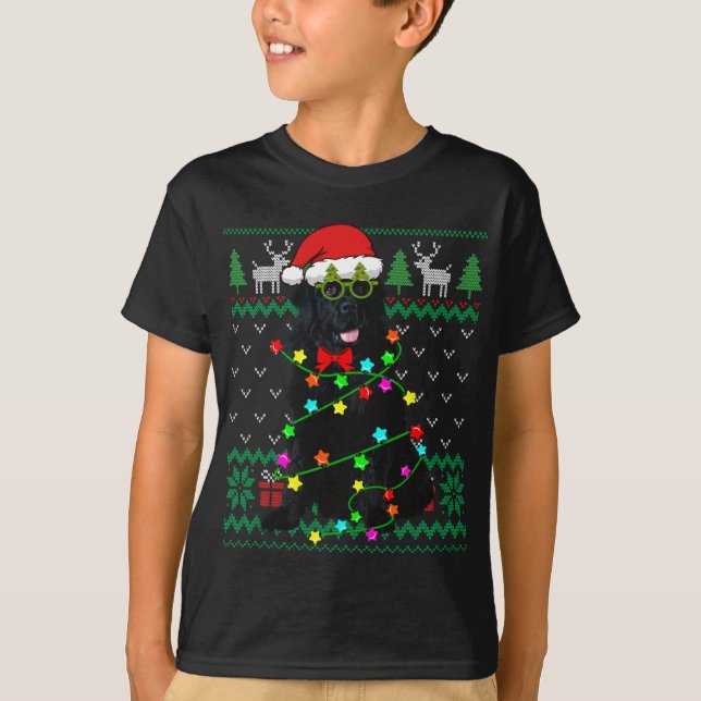 Camiseta Fofo feio, Luzes de Natal da Terra Nova (Frente)