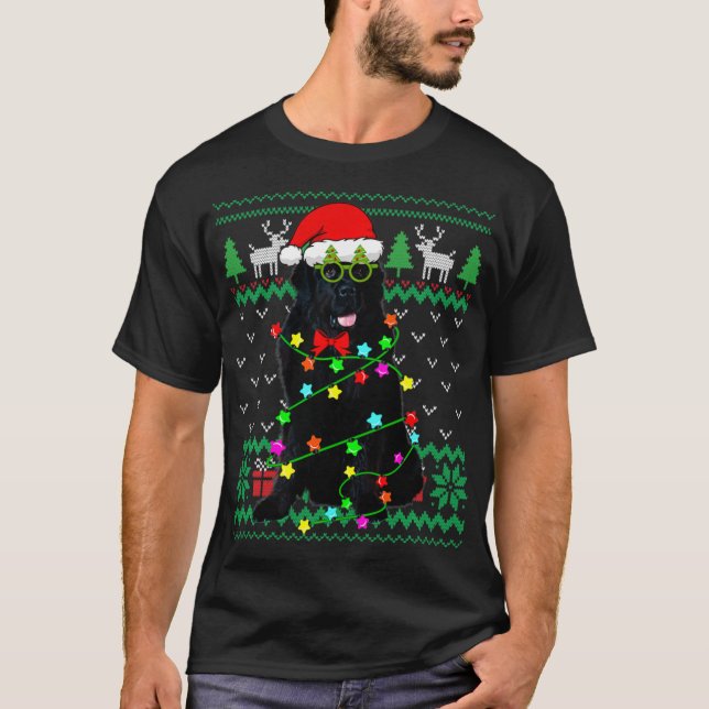 Camiseta Fofo feio, Luzes de Natal da Terra Nova (Frente)