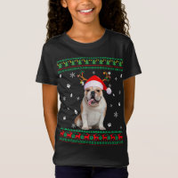 Fofo feio Natal Inglês Bulldog Papais noeis R