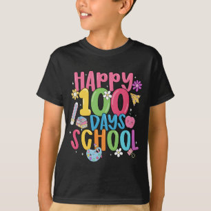 Camiseta Fofo feliz 100 dias de escola primeiro dia de esco