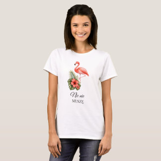 Camiseta Fofo Flamingo Rosa Retro Tropical Persona