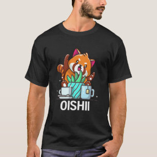 Camiseta Fofo Namaste Panda Vermelho Faz Yoga Jardim Café