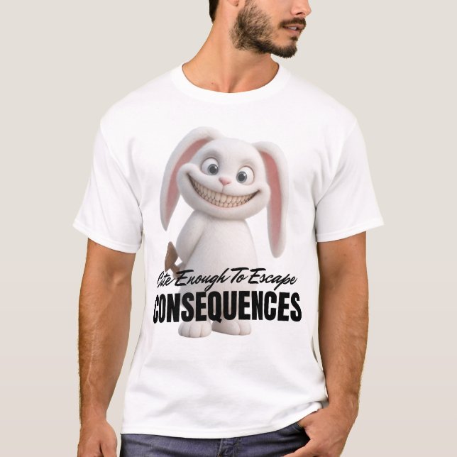 Camiseta Fofo o suficiente para escapar das consequências (Frente)