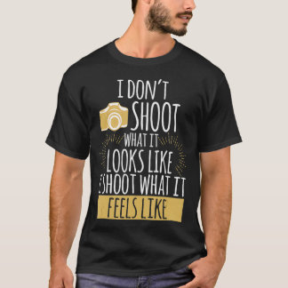Camiseta Fofo para uma câmera fotográfica