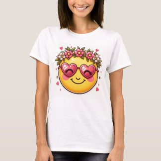 Camiseta fofo sorrindo emoji