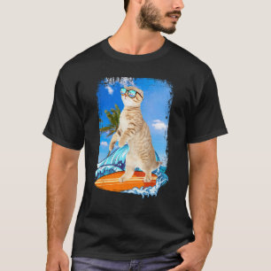 Camiseta Fofo Surfista Havaiano Gato Amante Surfista Praia