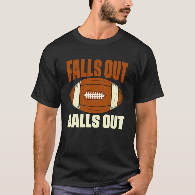 Camiseta Foge As Bolas Do Gridiron American Football Pla (Frente)