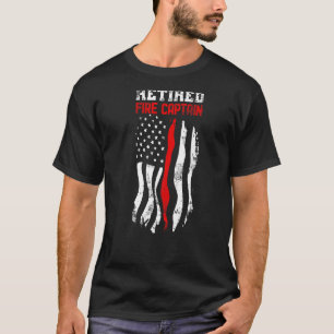 Camiseta Fogo Aposentado Capitão Bombeiro Americano Quarto