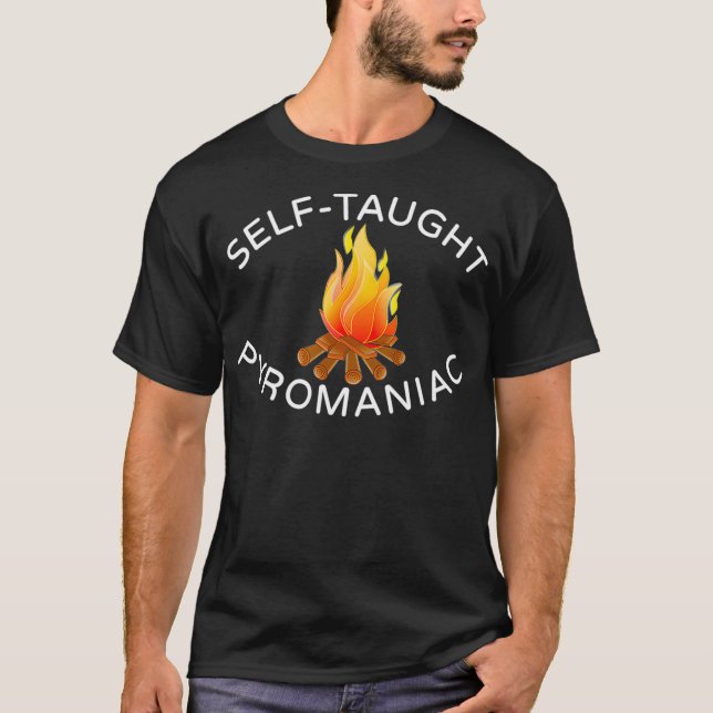 Camiseta Fogo Bombeiro Pirromânico Autodidata (Frente)