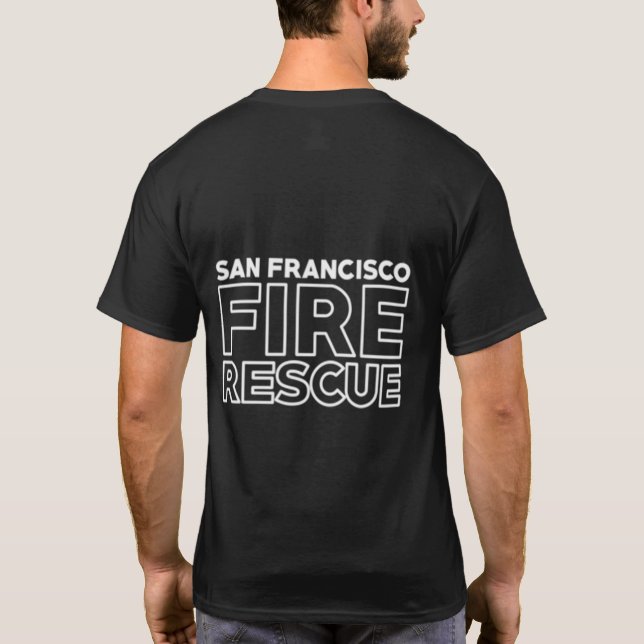 Camiseta Fogo Da Cidade De São Francisco Resgate Fogo Da Ca (Verso)