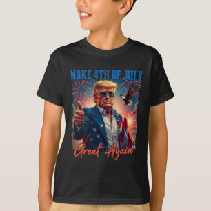Camiseta Fogo de artifício patriótico de Donald Trump faz 4