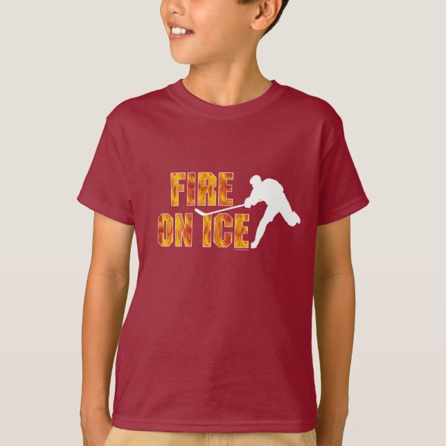 Camiseta Fogo De Hóquei No Gelo (Frente)
