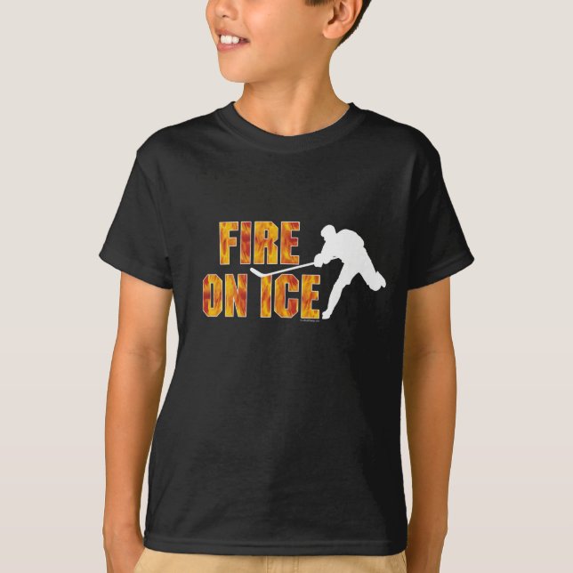 Camiseta Fogo De Hóquei No Gelo (Frente)