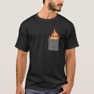 Camiseta Fogo Demoníaco na Chama de Bolso Queimadura Quente